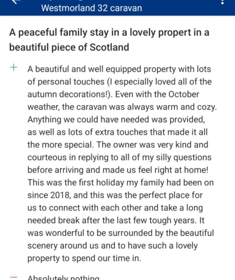 Westmorland 32 Caravan Ballantrae المظهر الخارجي الصورة